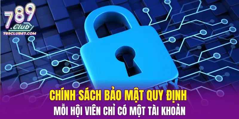 Chính sách bảo mật quy định mỗi hội viên chỉ có một tài khoản